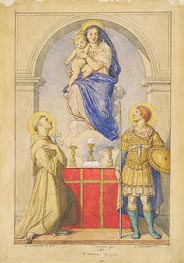 The Virgin and Child Appearing to Saints Anthony of Padua and Leopold of Carinthia | Ingres | Gemälde Reproduktion