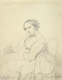 Portrait of Mme Delphine Ingres | Ingres | Gemälde Reproduktion