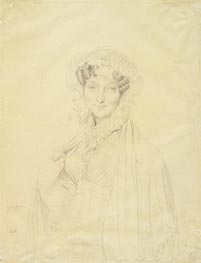 Portrait of Mme. Balze, 1828 von Ingres | Gemälde-Reproduktion