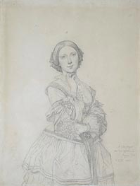 Mlle. Cecile-Marie Panckoucke, later Mme. Jacques-Raoul Tournouer, 1856 von Ingres | Gemälde-Reproduktion