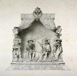 Les Quatres Magistrats de Besancon, 1825 by Ingres | Painting Reproduction