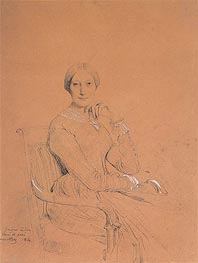 Portrait of Madame Victor Mottez (Julie-Colette Odevaere), 1844 von Ingres | Gemälde-Reproduktion