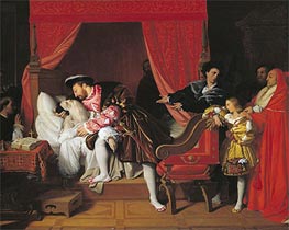 Francis I Receives the Last Breaths of Leonardo da Vinci, 1818 by Ingres | Painting Reproduction