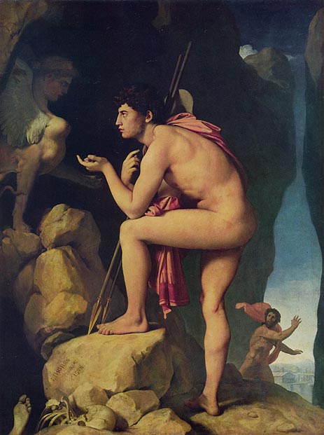 Oedipus and the Sphinx, 1808 | Ingres | Painting Reproduction