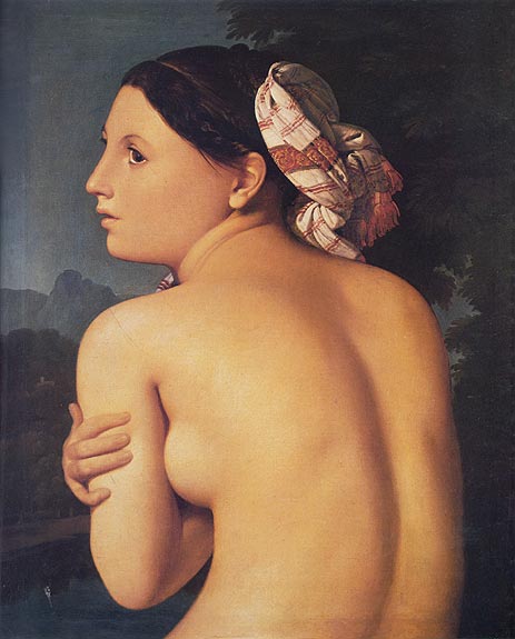 Half-figure of a Bather, 1807 | Ingres | Painting Reproduction