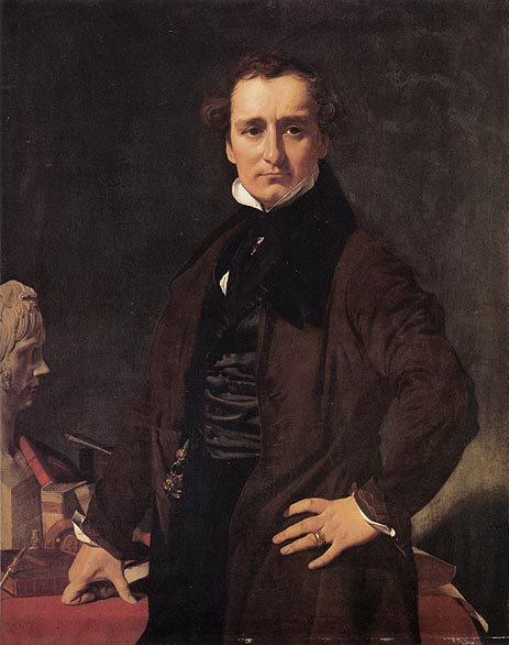 Porträt von Lorenzo Bartolini, 1820 | Ingres | Gemälde Reproduktion