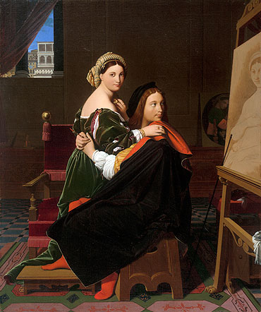 Raphael and the Fornarina | Ingres | Painting Reproduction