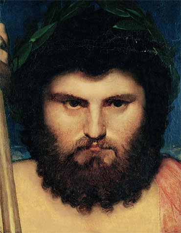 Kopf des Jupiter (Studie für Jupiter und Thetis) | Ingres | Gemälde Reproduktion