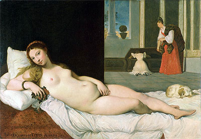 Reclining Venus (After Titian), 1822 | Ingres | Painting Reproduction