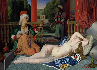 Odalisque with Slave, 1842 | Ingres | Painting Reproduction