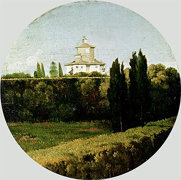 View of the Villa Medici, Rome, n.d. | Ingres | Painting Reproduction