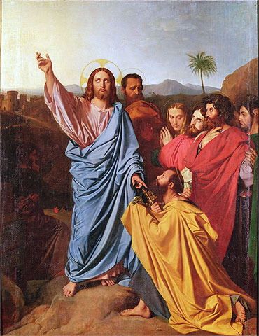 Jesus Returning the Keys to St. Peter | Ingres | Painting Reproduction ...
