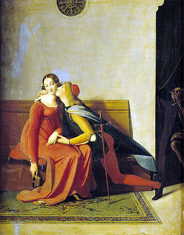 Gianciotto Discovers Paolo and Francesca, 1814 by Ingres | Painting Reproduction