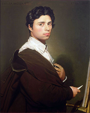 Self Portrait at the Age of Twenty-Four, 1804 by Ingres | Painting Reproduction