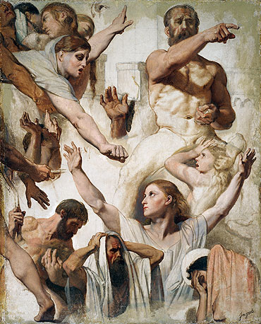 Studies for 'The Martyrdom of Saint Symphorien', 1833 | Ingres | Gemälde Reproduktion
