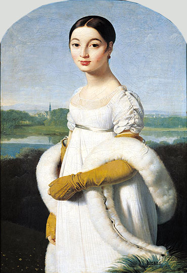 Portrait of Mademoiselle Caroline Riviere, 1805 | Ingres | Painting Reproduction