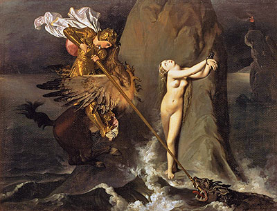Roger Delivering Angelica, 1819 | Ingres