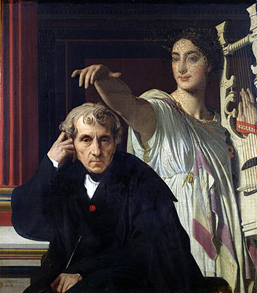 Portrait of the Composer Cherubini and the Muse of Lyrical Poetry, 1842 | Ingres