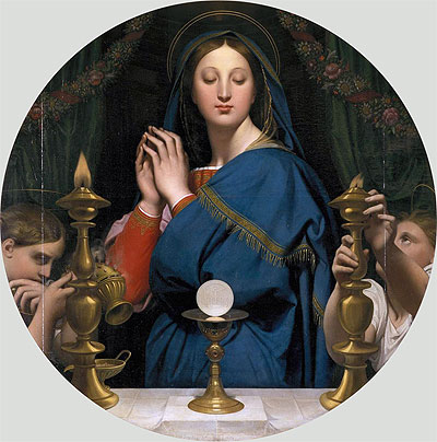 The Virgin of the Host, 1854 | Ingres | Painting Reproduction