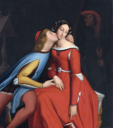 Paolo and Francesca, n.d. | Ingres | Gemälde Reproduktion