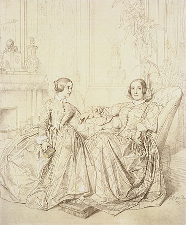 Comtesse Charles d'Agoult, nee Marie de Flavigny and Her Daughter Claire d'Agoult, 1849 | Ingres