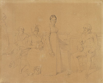 Portrait of the Forestier Family, c.1828 | Ingres | Gemälde Reproduktion