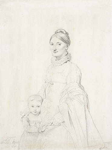 Portrait of Madame Charles Hayard and Her Daughter Caroline, 1815 | Ingres | Gemälde Reproduktion