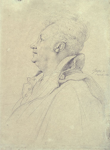 Portrait of Guillaume Guillon Lethiere, 1811 | Ingres | Painting Reproduction