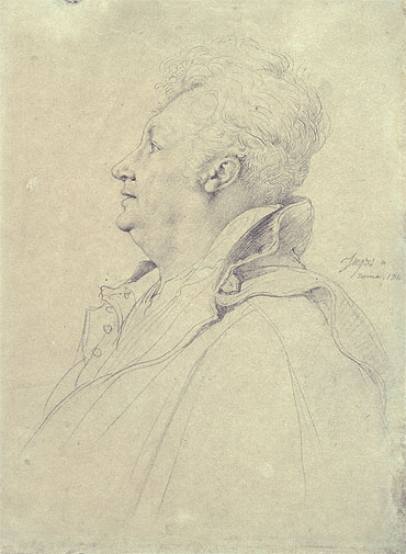 Portrait of Guillaume Guillon Lethiere, 1811 by Ingres | Painting Reproduction