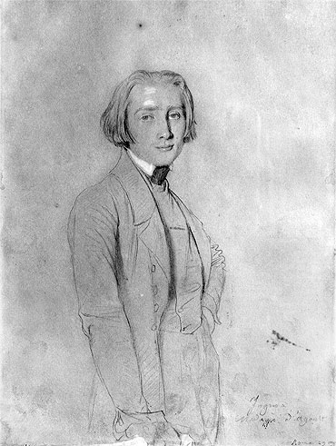 Franz Liszt, 1839 | Ingres | Gemälde Reproduktion