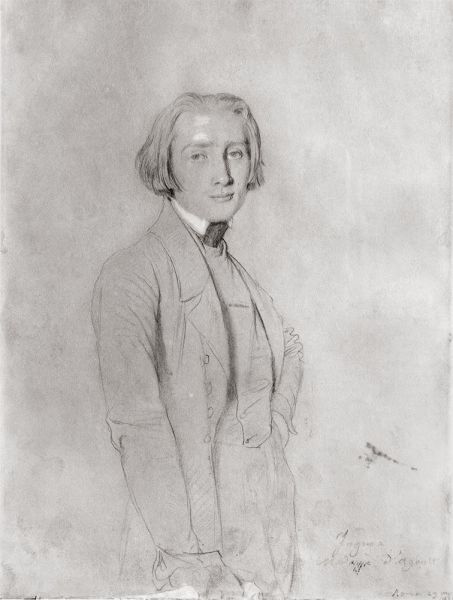Franz Liszt, 1839 by Ingres | Painting Reproduction
