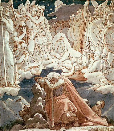 The Dream of Ossian, n.d. by Ingres | Painting Reproduction