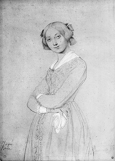 Portrait of Louise d'Haussonville, 1842 by Ingres | Painting Reproduction