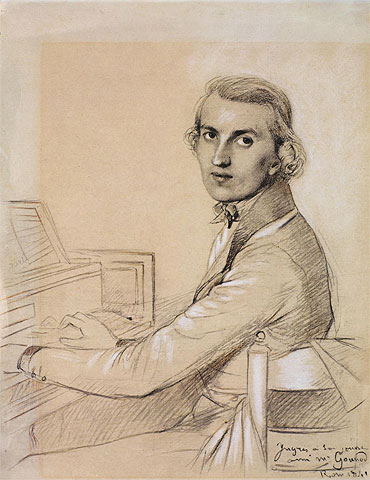 Charles Gounod, 1841 | Ingres | Gemälde Reproduktion