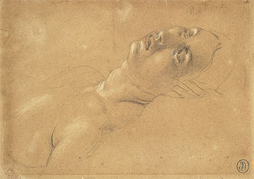 Study of the Head of Octavia in 'Virgil Reading the Aeneid to Augustus', c.1812 | Ingres | Gemälde Reproduktion