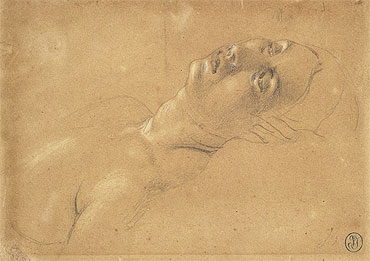 Study of the Head of Octavia in 'Virgil Reading ..., c.1812 by Ingres | Painting Reproduction