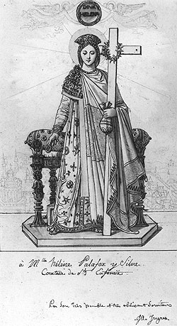 Saint Helena Holding the Cross, 1817 by Ingres | Painting Reproduction