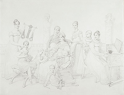 Portrait of the Family of Lucien Bonaparte, 1815 | Ingres | Gemälde Reproduktion