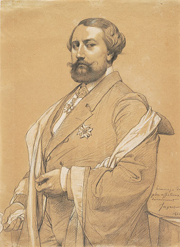 Portrait of Alfred-Emilien O'Hara, Comte de Nieuwerkerke, 1856 | Ingres | Painting Reproduction