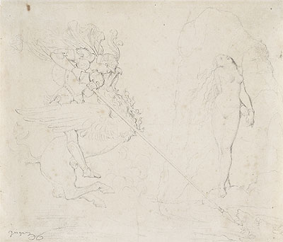 Roger Delivering Angelica, 1818 | Ingres