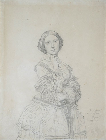 Mlle. Cecile-Marie Panckoucke, later Mme. Jacques-Raoul Tournouer, 1856 | Ingres | Gemälde Reproduktion