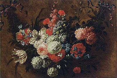 A Garland with Flowers, n.d. | Jean Baptiste Bosschaert | Gemälde Reproduktion
