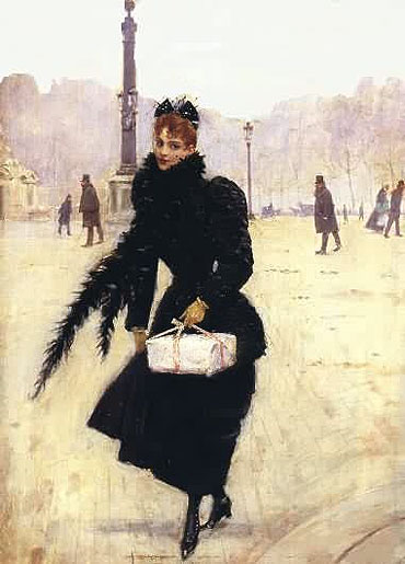 Parisienne, Place de la Concorde, c.1890 | Jean Beraud | Gemälde Reproduktion