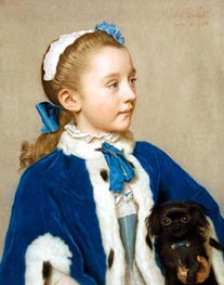 Portrait of Maria Frederike van Reede-Athlone at Seven, 1755/56 von Jean Etienne Liotard | Gemälde-Reproduktion
