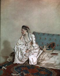 Portrait of Mary Gunning Countess of Coventry, 1749 by Jean Etienne Liotard | Painting Reproduction