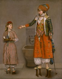 Eine fränkische Frau und ihre Dienerin | Jean Etienne Liotard | Gemälde Reproduktion