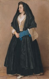 An Elegant Young Woman in Maltese Costume | Jean Etienne Liotard | Painting Reproduction