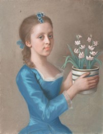 Junges Mädchen mit einem Topf Hyazinthen | Jean Etienne Liotard | Gemälde Reproduktion