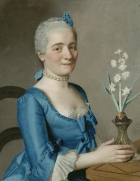Porträt einer Frau mit Hyazinthe | Jean Etienne Liotard | Gemälde Reproduktion