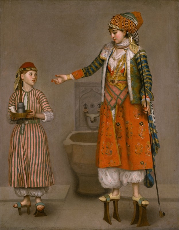 A Frankish Woman and Her Servant, 1750 | Jean Etienne Liotard